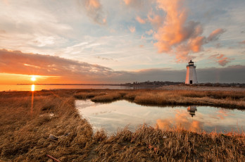 Картинка природа маяки побережье маяк рассвет