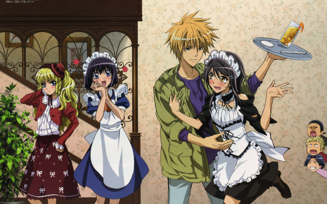 Обои картинки фото аниме, kaichou wa maid-sama, персонажи