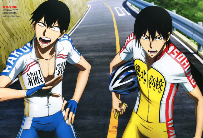 Обои картинки фото аниме, yowamushi pedal, парни