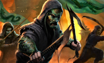 Картинка видео+игры age+of+conan +hyborian+adventures воины оружие маски