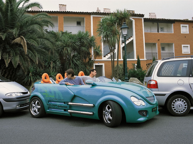 Обои картинки фото 2002, rinspeed, presto, parking, four, seater, автомобили