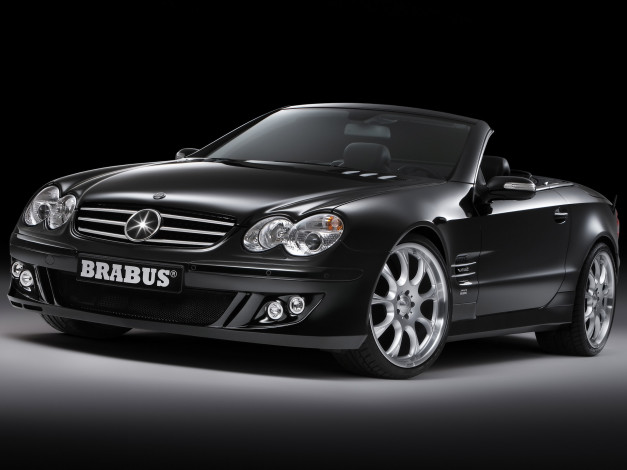 Обои картинки фото 2006, brabus, sv12, biturbo, roadster, mercedes, benz, sl, class, автомобили