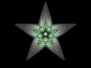 Картинка 3д графика fractal фракталы звезда австракция