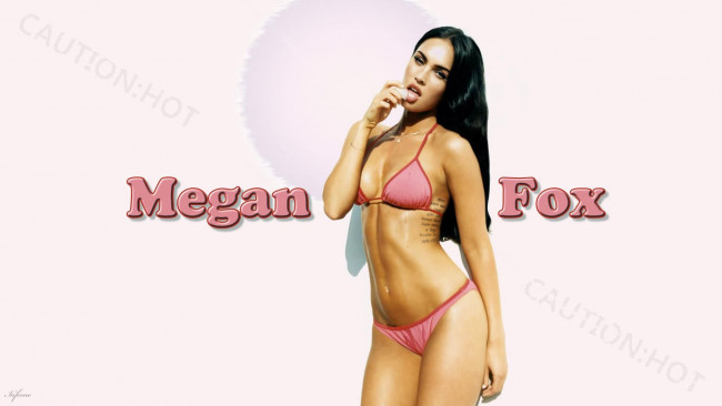 Обои картинки фото Megan Fox, девушки, бикини