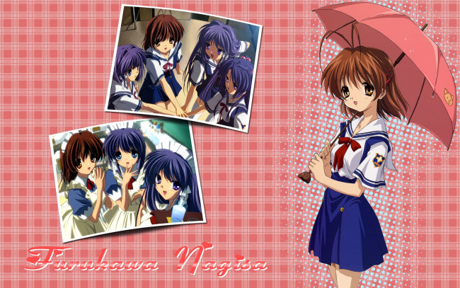 Обои картинки фото аниме, clannad, девушки