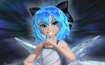 Картинка 3д графика anime аниме крилья девушка