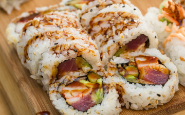 Картинка еда рыба +морепродукты +суши +роллы суши рис роллы начинка