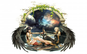 Картинка фэнтези ангелы игра воин девушка арт mabinogi 2 arena меч