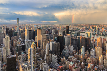 обоя new york city, города, нью-йорк , сша, панорама, небоскребы