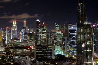 Картинка singapore города сингапур+ сингапур панорама небоскребы