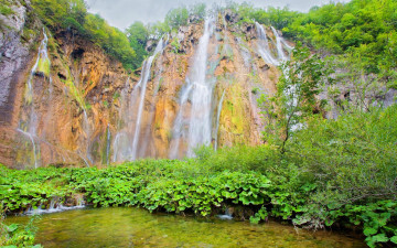 Картинка природа водопады плитвицкие озера croatia хорватия plitvice lakes
