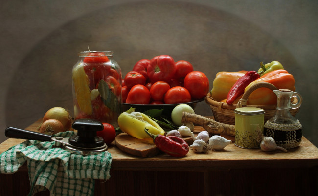 Обои картинки фото еда, овощи, специи, осень, сентябрь, натюрморт, кухня, затовки