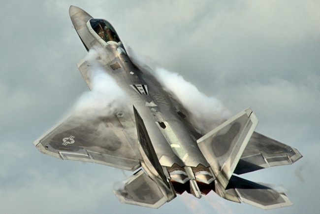 Обои картинки фото f-22a raptor, авиация, боевые самолёты, истребитель