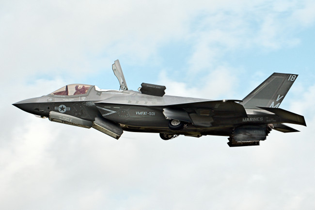 Обои картинки фото f35b, авиация, боевые самолёты, истребитель