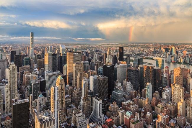 Обои картинки фото new york city, города, нью-йорк , сша, панорама, небоскребы