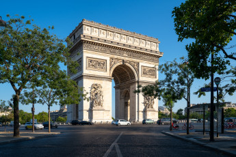 обоя arc de triomphe,  paris, города, париж , франция, простор