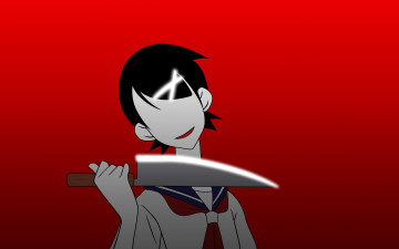 Картинка аниме sayonara+zetsubo+sensei форма нож девочка