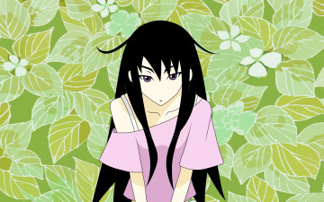 Картинка аниме sayonara+zetsubo+sensei листья девушка