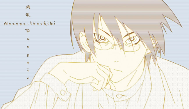 Обои картинки фото аниме, sayonara zetsubo sensei, лицо, очки, парень