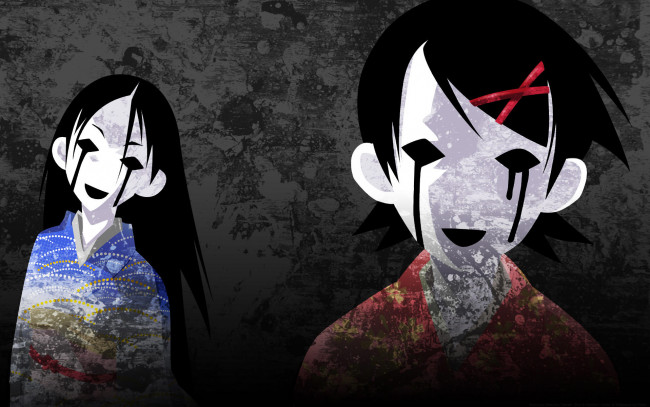 Обои картинки фото аниме, sayonara zetsubo sensei, девочки, кимоно