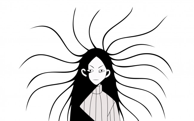 Обои картинки фото аниме, sayonara zetsubo sensei, свитер, волосы, девочка