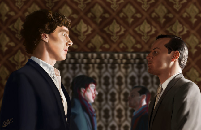 Обои картинки фото рисованное, кино, sherlock, bbc