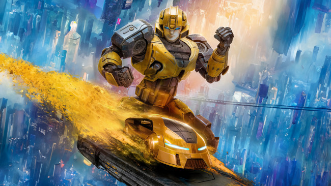 Обои картинки фото transformers one ,  2024 , мультфильмы, transformers one, keegan, michael, key, b127, bumblebee, озвучка, трансформеры, начало, мультфильм, приключения, семейный