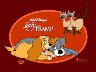 Картинка мультфильмы lady and the tramp