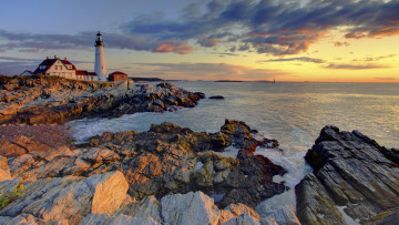 Картинка природа маяки море камни маяк