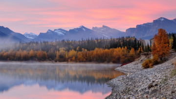 Картинка природа реки озера горы водоем лес осень