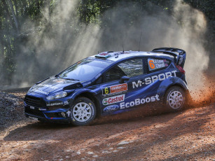 Картинка спорт авторалли 2014г гонка wrc rs fiesta ford синий