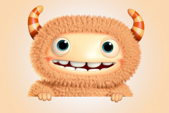 Картинка 3д+графика юмор+ humor персонаж монстр smile cute cartoon monster funny