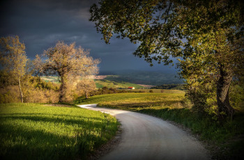 Картинка природа дороги тучи тени страда дорога мачерата сан- северино италия