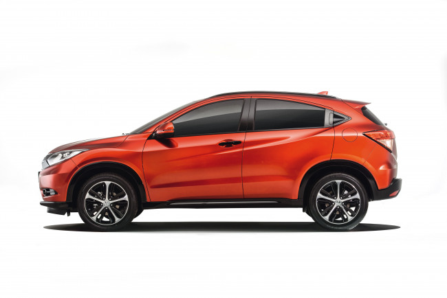 Обои картинки фото автомобили, honda, красный, 2014г, prototype, hr-v