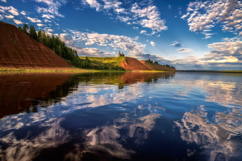 Картинка природа реки озера россия река мезень