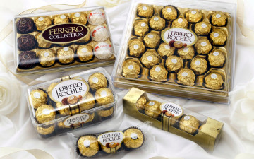 Картинка бренды ferrero+rocher коробки конфеты