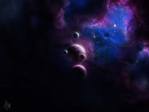 Картинка космос арт by tira-owl туманность планеты