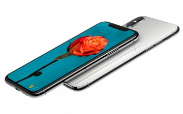 обоя бренды, iphone, 2017, на, белом, фоне, новый, смартфон, x