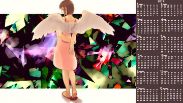 Картинка календари аниме девушка крылья