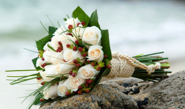 обоя цветы, букеты,  композиции, букет, розы, веревка, камни