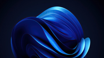 Картинка 3д+графика абстракция+ abstract объект синий