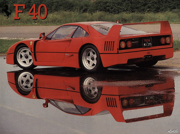 Обои картинки фото ferrari, f40, 1988, автомобили