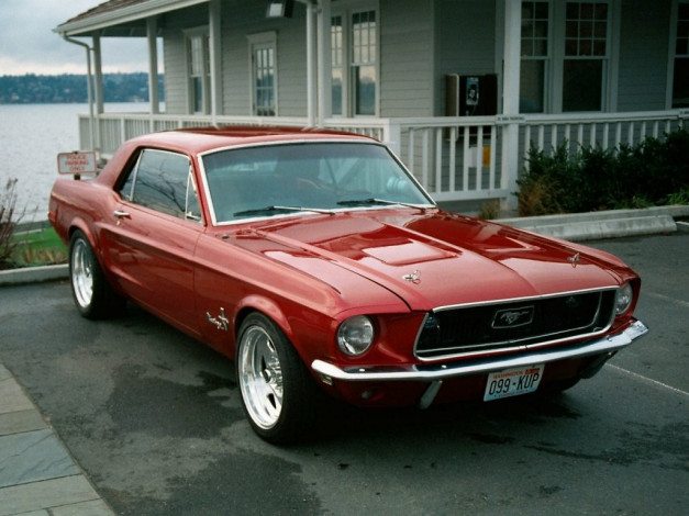 Обои картинки фото mustang, 1968, автомобили, ford