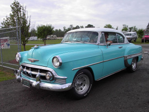 Картинка 1953 chevrolet belair classic автомобили выставки уличные фото