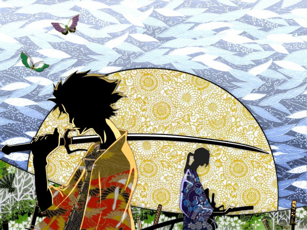 Обои картинки фото аниме, samurai, champloo