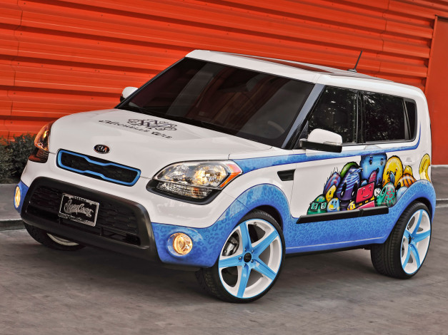 Обои картинки фото kia, soul, hole, in, one, автомобили