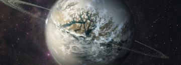 Картинка космос арт ледяная планета