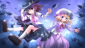 Картинка аниме touhou фон взгляд девушки