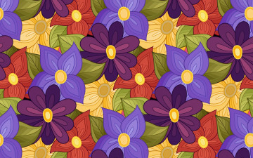 обоя векторная графика, цветы , flowers, seamless, текстура, цветы, pattern, vector, floral