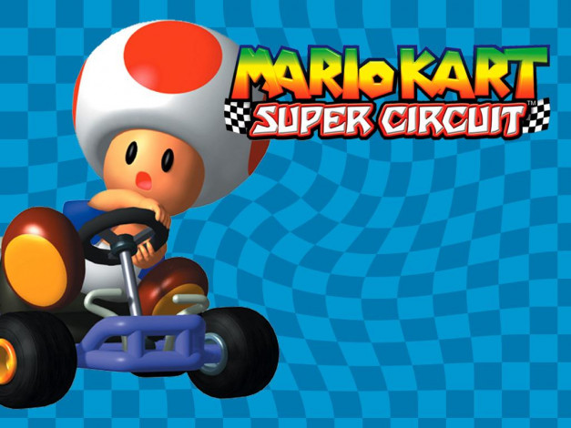 Обои картинки фото видео, игры, mario, kart, super, circuit